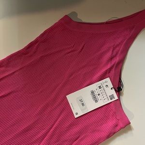 Zara NWT Pink one shoulder tank